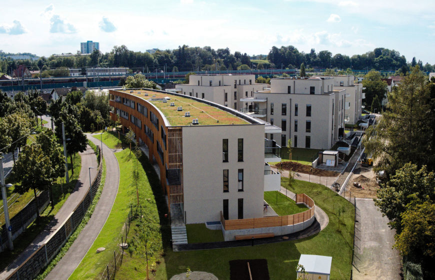 Drohnenaufnahme Heliosallee