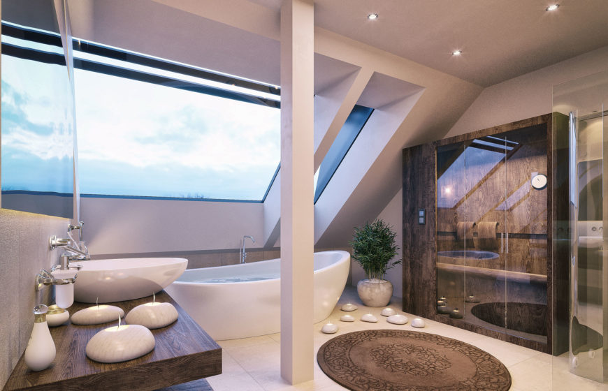 Wohnanlage Albrechtsgasse Innenvisualisierung Wellnessbereich